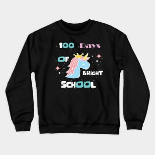 100 Days of Bright School Unicorn Shirt for Teacher or Child Crewneck Sweatshirt